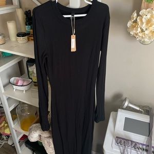 Skims black long dress